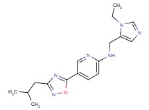 N-[(1-ethyl-1H-imidazol-5-yl)methyl]-5-(3-isobutyl-1,2,4-oxadiazol-5-yl)pyridin-2-amine