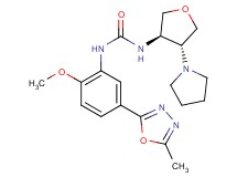 N-[2-methoxy-5-(5-methyl-1,3,4-oxadiazol-2-yl)phenyl]-N'-[(3R*,4R*)-4-pyrrolidin-1-yltetrahydrofuran-3-yl]urea