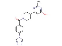 2-methyl-6-{1-[4-(4H-1,2,4-triazol-4-yl)benzoyl]-4-piperidinyl}-4-pyrimidinol
