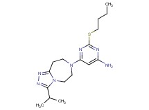 2-(butylthio)-6-(3-isopropyl-5,6,8,9-tetrahydro-7H-[1,2,4]triazolo[4,3-d][1,4]diazepin-7-yl)pyrimidin-4-amine