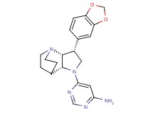 6-[(3R*,3aR*,7aR*)-3-(1,3-benzodioxol-5-yl)hexahydro-4,7-ethanopyrrolo[3,2-b]pyridin-1(2H)-yl]pyrimidin-4-amine