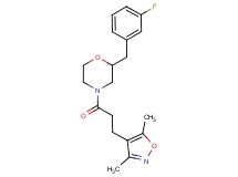 4-[3-(3,5-dimethyl-4-isoxazolyl)propanoyl]-2-(3-fluorobenzyl)morpholine