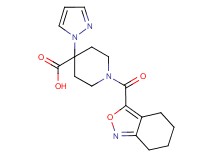 4-(1H-pyrazol-1-yl)-1-(4,5,6,7-tetrahydro-2,1-benzisoxazol-3-ylcarbonyl)piperidine-4-carboxylic acid