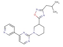 2-[3-(3-isobutyl-1,2,4-oxadiazol-5-yl)-1-piperidinyl]-4-(3-pyridinyl)pyrimidine