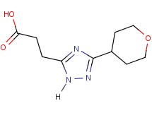 3-[3-(tetrahydro-2H-pyran-4-yl)-1H-1,2,4-triazol-5-yl]propanoic acid
