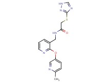N-({2-[(6-methylpyridin-3-yl)oxy]pyridin-3-yl}methyl)-2-(1H-1,2,4-triazol-3-ylthio)acetamide
