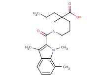 3-propyl-1-[(1,3,7-trimethyl-1H-indol-2-yl)carbonyl]piperidine-3-carboxylic acid