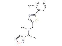 (1-isoxazol-3-ylethyl)methyl{[2-(2-methylphenyl)-1,3-thiazol-5-yl]methyl}amine