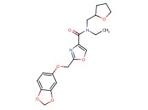 2-[(1,3-benzodioxol-5-yloxy)methyl]-N-ethyl-N-(tetrahydrofuran-2-ylmethyl)-1,3-oxazole-4-carboxamide