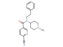 6-cyano-N-(1-methyl-4-piperidinyl)-N-(2-phenylethyl)nicotinamide