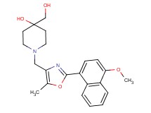 4-(hydroxymethyl)-1-{[2-(4-methoxy-1-naphthyl)-5-methyl-1,3-oxazol-4-yl]methyl}piperidin-4-ol