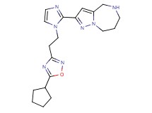 2-{1-[2-(5-cyclopentyl-1,2,4-oxadiazol-3-yl)ethyl]-1H-imidazol-2-yl}-5,6,7,8-tetrahydro-4H-pyrazolo[1,5-a][1,4]diazepine dihydrochloride