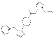 2-[(2-{1-[(2-ethyl-1H-imidazol-1-yl)acetyl]piperidin-4-yl}-1H-imidazol-1-yl)methyl]pyridine