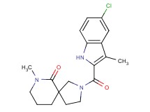 2-[(5-chloro-3-methyl-1H-indol-2-yl)carbonyl]-7-methyl-2,7-diazaspiro[4.5]decan-6-one