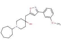 1-cycloheptyl-4-{[3-(3-methoxyphenyl)-5-isoxazolyl]methyl}-4-piperidinol