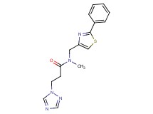 N-methyl-N-[(2-phenyl-1,3-thiazol-4-yl)methyl]-3-(1H-1,2,4-triazol-1-yl)propanamide