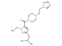 1-[(1-ethyl-3-isobutyl-1H-pyrazol-5-yl)carbonyl]-4-[2-(1H-1,2,4-triazol-1-yl)ethyl]piperazine