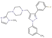 1-{[3-(3-fluorophenyl)-1-(3-methylphenyl)-1H-pyrazol-4-yl]methyl}-4-[(1-methyl-1H-imidazol-2-yl)methyl]piperazine