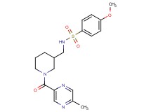 4-methoxy-N-({1-[(5-methyl-2-pyrazinyl)carbonyl]-3-piperidinyl}methyl)benzenesulfonamide
