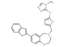 7-(1H-inden-2-yl)-4-({5-[(4-methyl-4H-1,2,4-triazol-3-yl)thio]-2-furyl}methyl)-2,3,4,5-tetrahydro-1,4-benzoxazepine