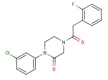 1-(3-chlorophenyl)-4-[(2-fluorophenyl)acetyl]-2-piperazinone