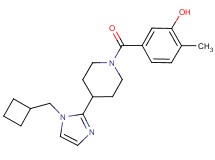 5-({4-[1-(cyclobutylmethyl)-1H-imidazol-2-yl]-1-piperidinyl}carbonyl)-2-methylphenol