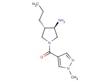 (3R*,4S*)-1-[(1-methyl-1H-pyrazol-4-yl)carbonyl]-4-propyl-3-pyrrolidinamine