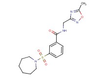 3-(azepan-1-ylsulfonyl)-N-[(5-methyl-1,2,4-oxadiazol-3-yl)methyl]benzamide