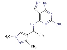 N~4~-[1-(1,3-dimethyl-1H-pyrazol-4-yl)ethyl]-1H-pyrazolo[3,4-d]pyrimidine-4,6-diamine