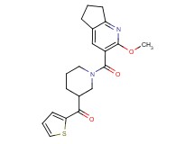 {1-[(2-methoxy-6,7-dihydro-5H-cyclopenta[b]pyridin-3-yl)carbonyl]piperidin-3-yl}(2-thienyl)methanone