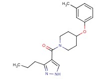 4-(3-methylphenoxy)-1-[(3-propyl-1H-pyrazol-4-yl)carbonyl]piperidine
