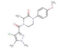 4-[(4-chloro-1,5-dimethyl-1H-pyrazol-3-yl)carbonyl]-1-(4-methoxyphenyl)-3-methyl-2-piperazinone