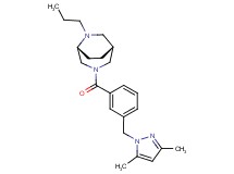 (1R*,5R*)-3-{3-[(3,5-dimethyl-1H-pyrazol-1-yl)methyl]benzoyl}-6-propyl-3,6-diazabicyclo[3.2.2]nonane