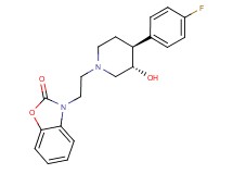 3-{2-[(3S*,4S*)-4-(4-fluorophenyl)-3-hydroxypiperidin-1-yl]ethyl}-1,3-benzoxazol-2(3H)-one