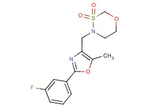 4-{[2-(3-fluorophenyl)-5-methyl-1,3-oxazol-4-yl]methyl}-1,3,4-oxathiazinane 3,3-dioxide