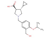 (3S*,4S*)-4-cyclopropyl-1-[3-(hydroxymethyl)-4-isopropoxybenzyl]-3-pyrrolidinecarboxylic acid
