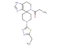 1'-(5-ethyl-1,3,4-thiadiazol-2-yl)-5-propionyl-1,5,6,7-tetrahydrospiro[imidazo[4,5-c]pyridine-4,4'-piperidine]
