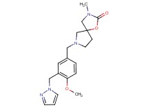 7-[4-methoxy-3-(1H-pyrazol-1-ylmethyl)benzyl]-3-methyl-1-oxa-3,7-diazaspiro[4.4]nonan-2-one
