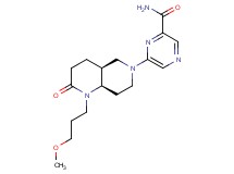6-[(4aS*,8aR*)-1-(3-methoxypropyl)-2-oxooctahydro-1,6-naphthyridin-6(2H)-yl]pyrazine-2-carboxamide