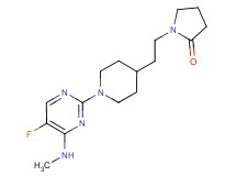 1-(2-{1-[5-fluoro-4-(methylamino)-2-pyrimidinyl]-4-piperidinyl}ethyl)-2-pyrrolidinone