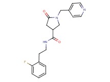 N-[2-(2-fluorophenyl)ethyl]-5-oxo-1-(4-pyridinylmethyl)-3-pyrrolidinecarboxamide