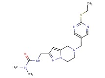N'-[(5-{[2-(ethylthio)pyrimidin-5-yl]methyl}-4,5,6,7-tetrahydropyrazolo[1,5-a]pyrazin-2-yl)methyl]-N,N-dimethylurea
