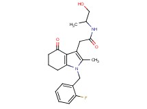 2-[1-(2-fluorobenzyl)-2-methyl-4-oxo-4,5,6,7-tetrahydro-1H-indol-3-yl]-N-(2-hydroxy-1-methylethyl)acetamide