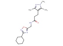 N-[(3-cyclohexyl-1,2,4-oxadiazol-5-yl)methyl]-3-(1,3,5-trimethyl-1H-pyrazol-4-yl)propanamide
