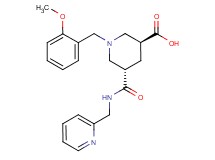 (3S*,5S*)-1-(2-methoxybenzyl)-5-{[(2-pyridinylmethyl)amino]carbonyl}-3-piperidinecarboxylic acid