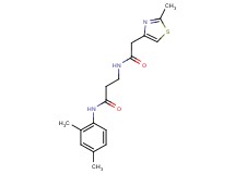 N-(2,4-dimethylphenyl)-3-{[(2-methyl-1,3-thiazol-4-yl)acetyl]amino}propanamide