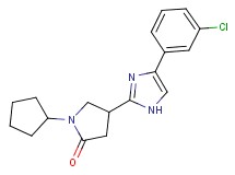 4-[4-(3-chlorophenyl)-1H-imidazol-2-yl]-1-cyclopentyl-2-pyrrolidinone