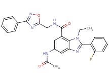 5-(acetylamino)-1-ethyl-2-(2-fluorophenyl)-N-[(3-phenyl-1,2,4-oxadiazol-5-yl)methyl]-1H-benzimidazole-7-carboxamide
