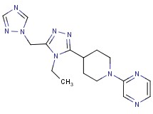 2-{4-[4-ethyl-5-(1H-1,2,4-triazol-1-ylmethyl)-4H-1,2,4-triazol-3-yl]piperidin-1-yl}pyrazine