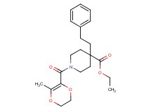 ethyl 1-[(3-methyl-5,6-dihydro-1,4-dioxin-2-yl)carbonyl]-4-(2-phenylethyl)-4-piperidinecarboxylate